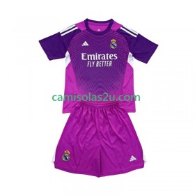 Camisolas de futebol Real Madrid Guarda Redes Criança Equipamento Alternativa 2025/26 Manga Curta